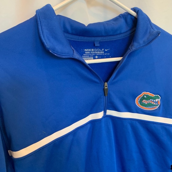 Nike Golf Tour Performance UF Florida Gators 1/4 Zip Jacket Blue Size M - Picture 6 of 16